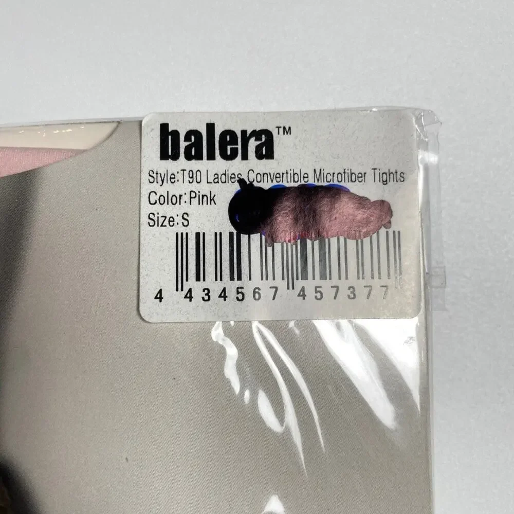 Balera Convertible Dance Tights Women Small Pink Microfiber New - Picture 3 of 3